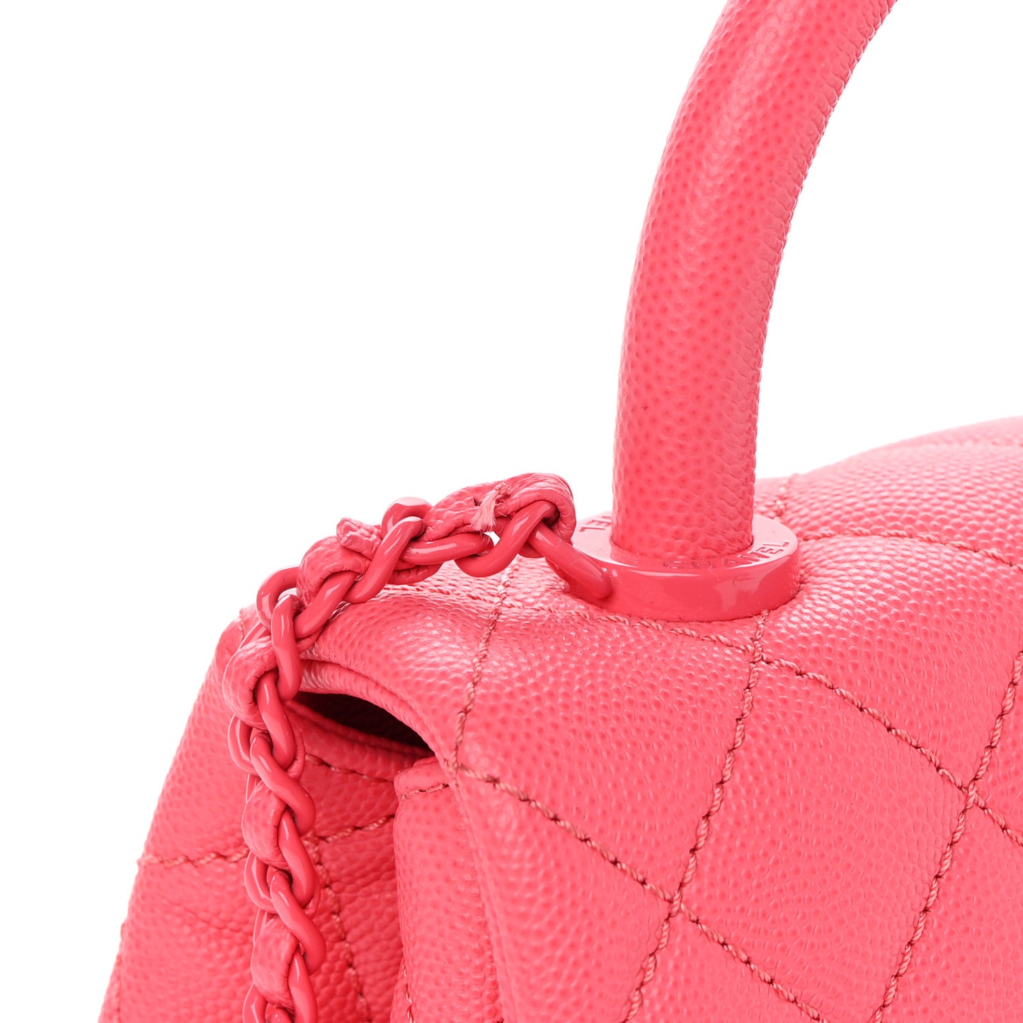 Caviar Quilted Incognito Extra Mini Coco Handle Flap Pink