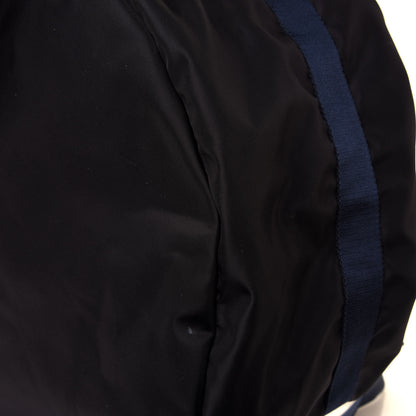 Balenciaga Textured Sport Nylon Logo Embroidered S Wheel Gym Bag Black Bleu Navy 10 of 10