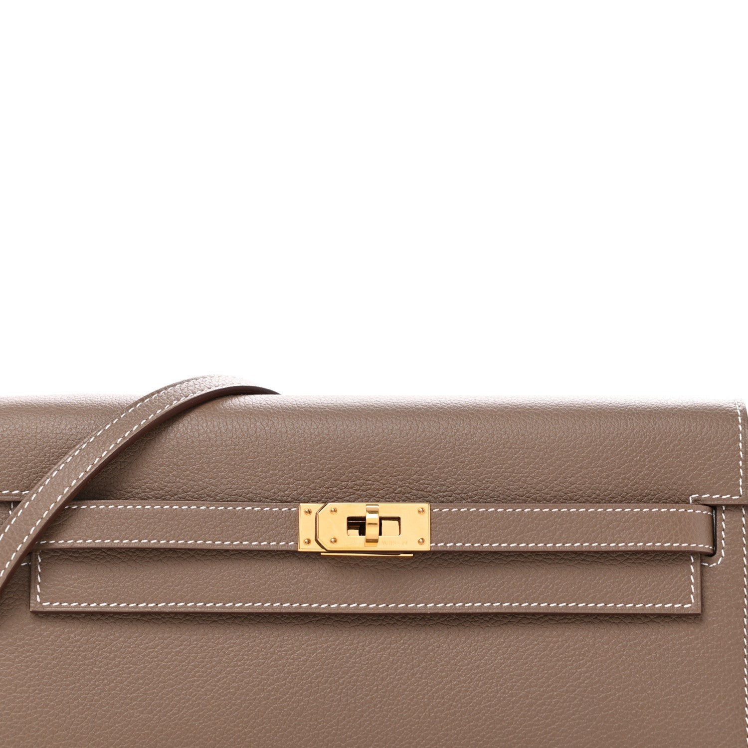 Hermes Evercolor Kelly Wallet To Go Etoupe 7 of 10