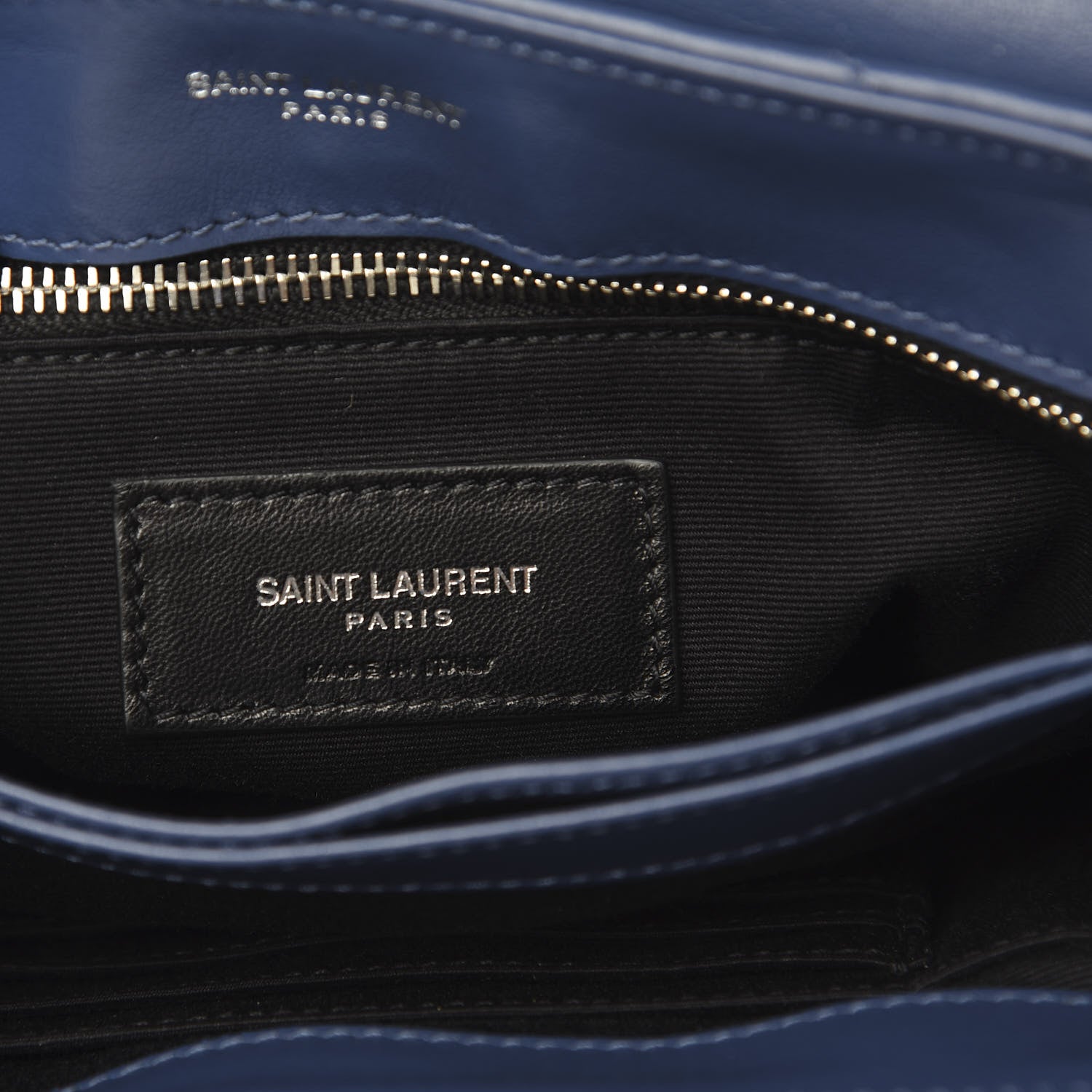 Saint Laurent Calfskin Y Quilted Monogram Toy Loulou Chain Satchel Denim 7 of 10