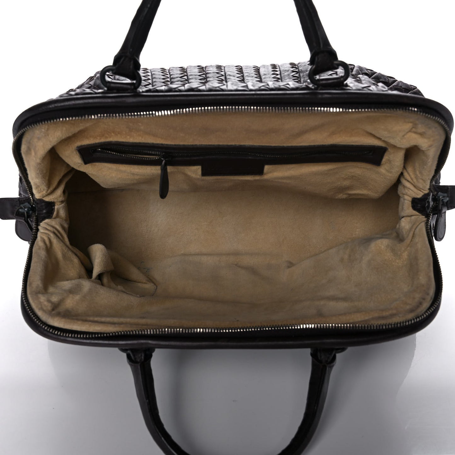 Nappa Intrecciato Frame Tote Ebano