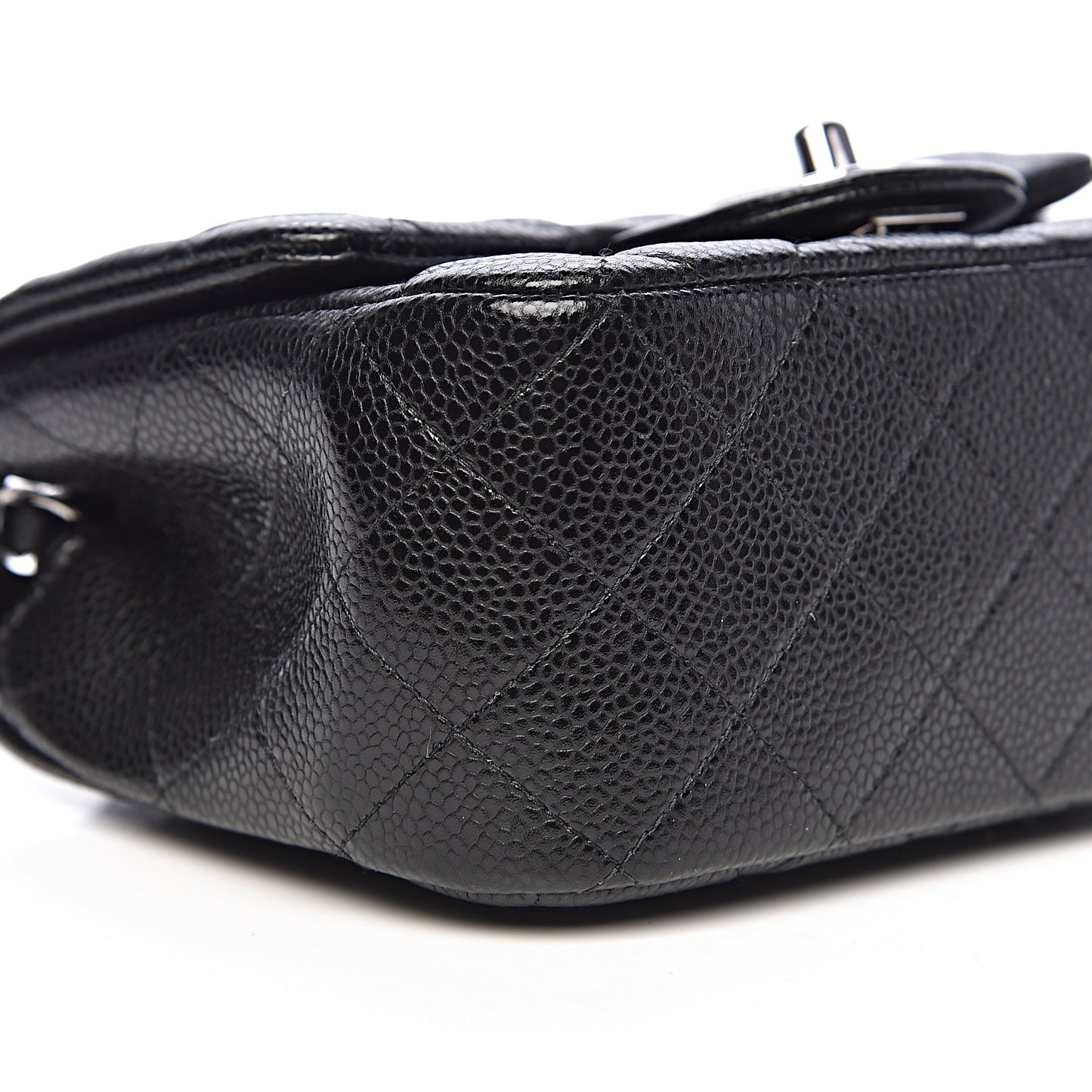 Caviar Quilted Mini Square Flap Black