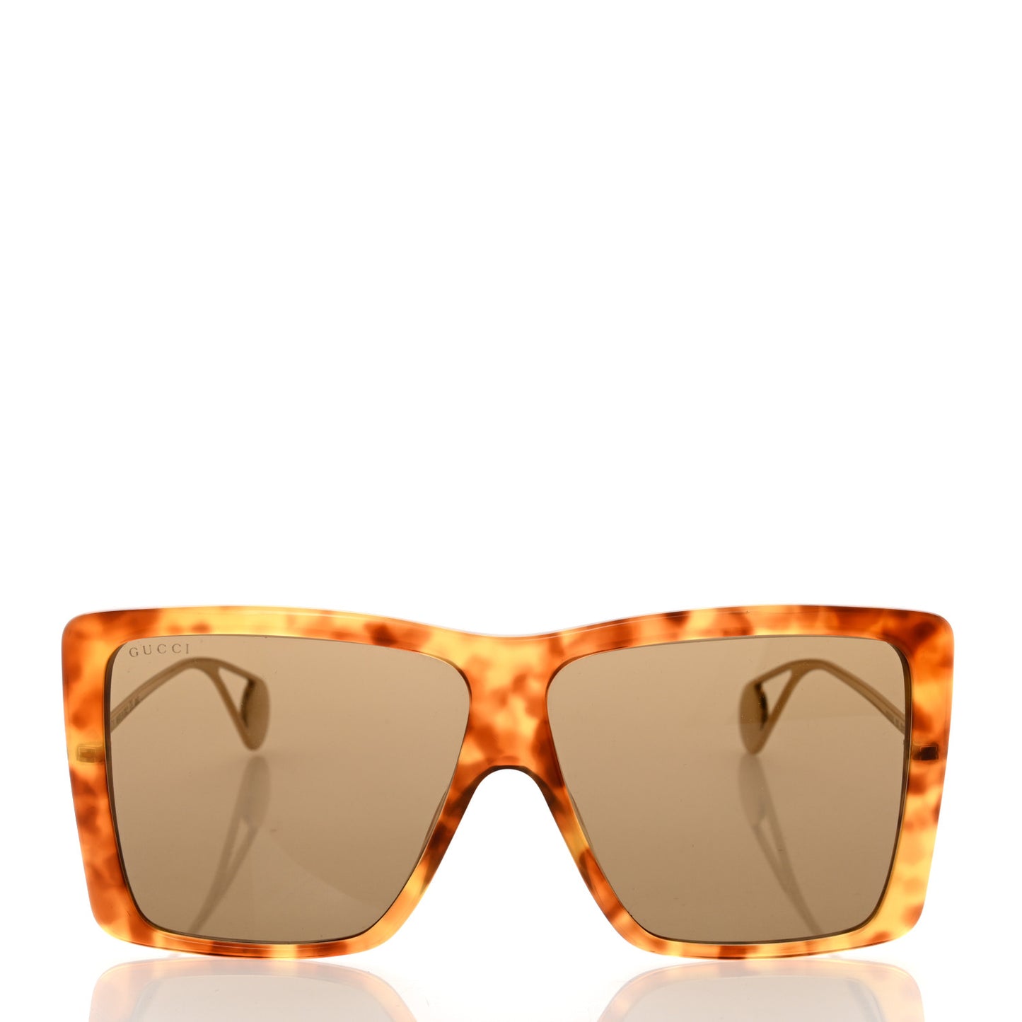 Acetate Oversize Square Frame GG0434S Sunglasses Havana Yellow