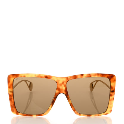Gucci Acetate Oversize Square Frame GG0434S Sunglasses Havana Yellow 2 of 8