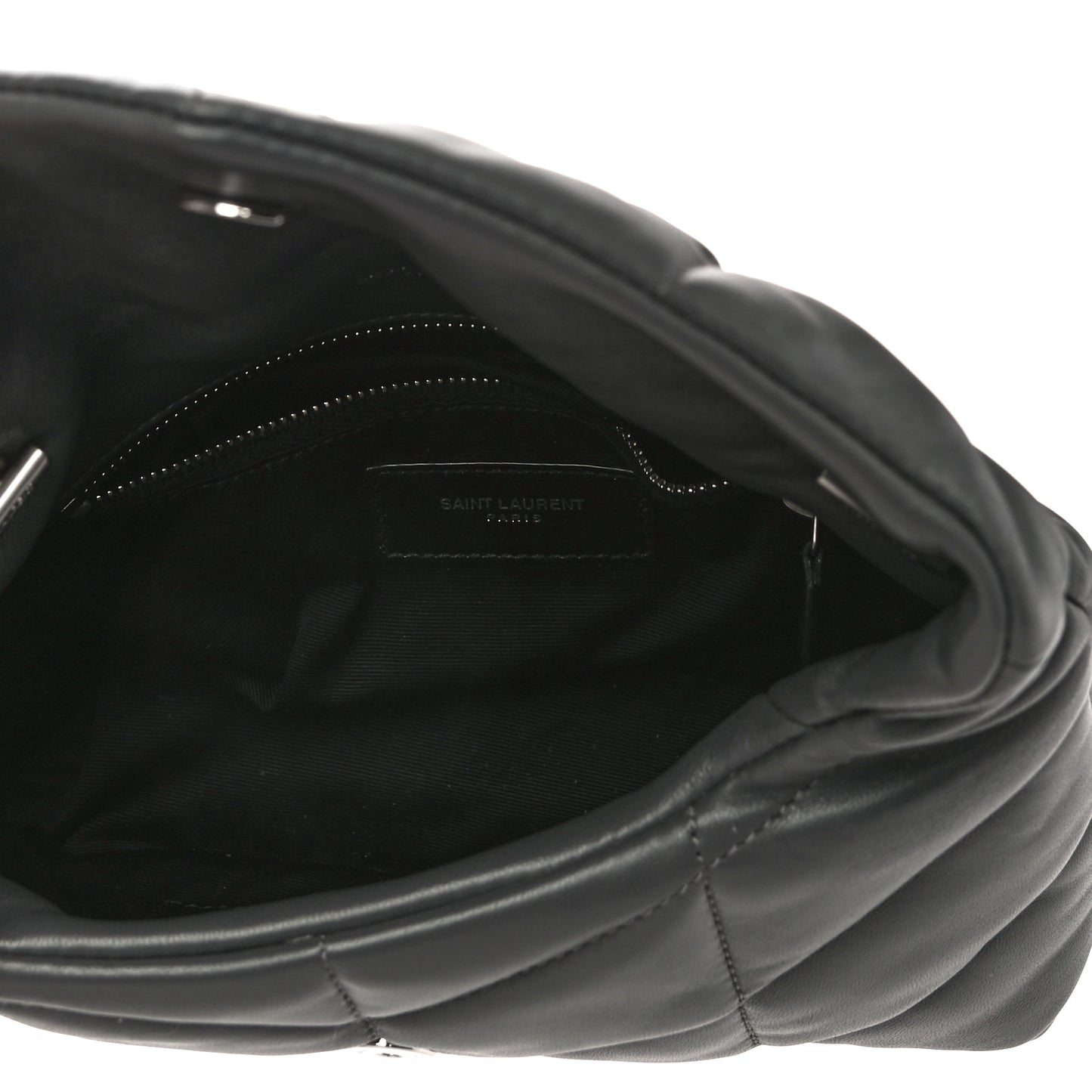 Lambskin Quilted Toy Loulou Puffer Monogram Chain Satchel Storm