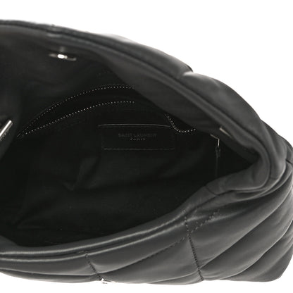 Saint Laurent Lambskin Quilted Toy Loulou Puffer Monogram Chain Satchel Storm 5 of 10