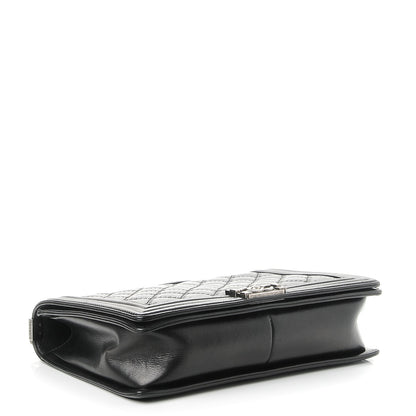 Chanel Calfskin Embossed Stitch Large Boy Flap Black 5 of 10