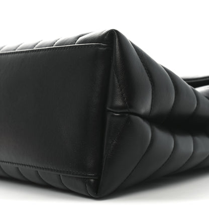 Saint Laurent Calfskin Y Quilted Monogram Medium Loulou Chain Satchel Black 10 of 10