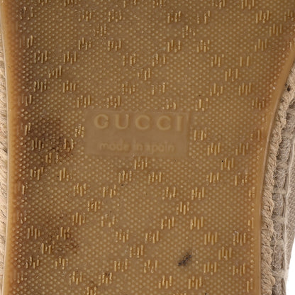 Gucci Washed Cotton Miro Soft Calfskin GG Monogram Espadrilles 39 White Mystic White 7 of 9