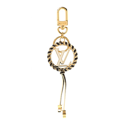 Louis Vuitton Metal Monogram Lambskin Enamel Very Bag Charm Key Holder White 1 of 4