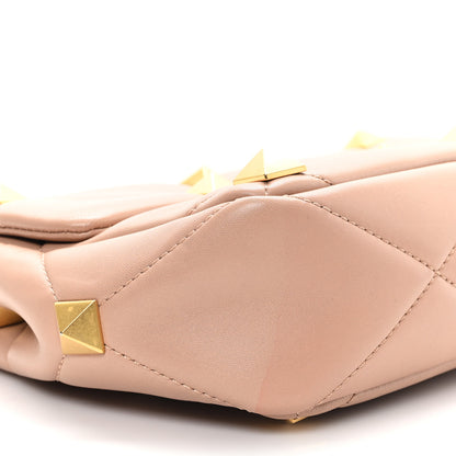 Valentino Garavani Nappa Large Roman Stud Shoulder Bag Rose Cannelle 8 of 11