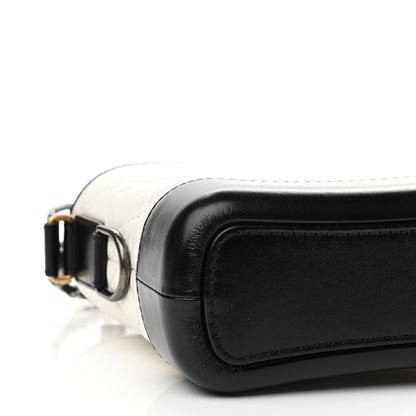 Chanel Aged Calfskin Quilted Small Gabrielle Hobo Black White 9 of 11
