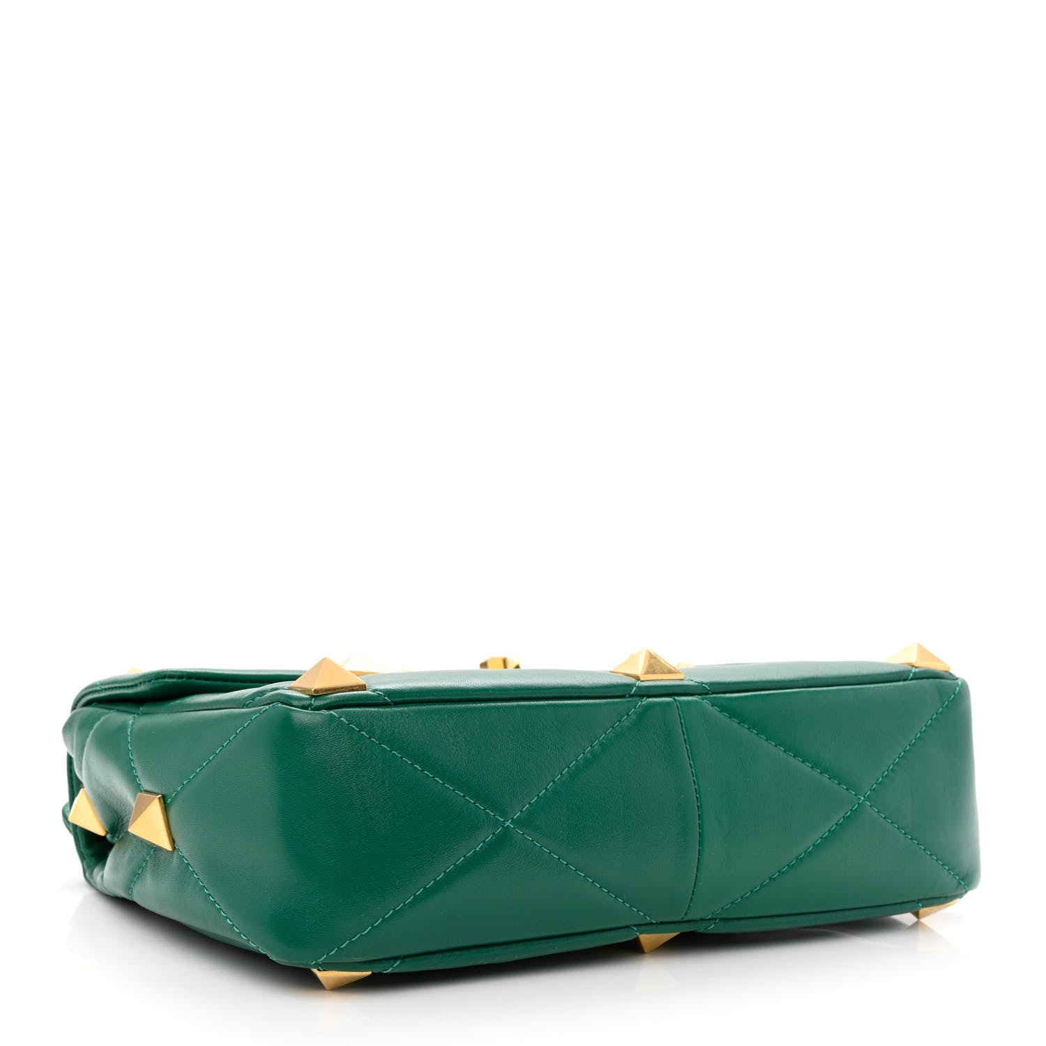 Valentino Garavani Nappa Large Roman Stud Shoulder Bag Jungle 4 of 9