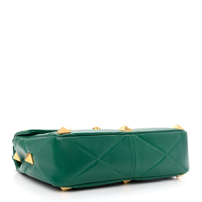 Valentino Garavani Nappa Large Roman Stud Shoulder Bag Jungle 4 of 9