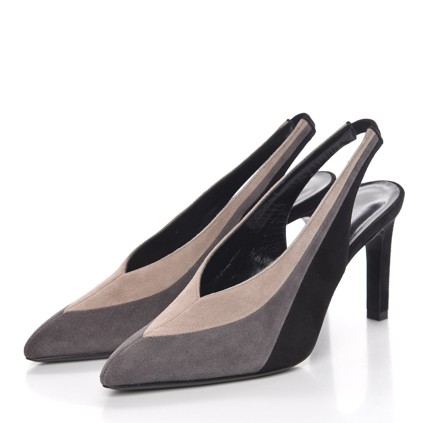 Suede Goatskin Tina Pumps 36 Black Multicolor