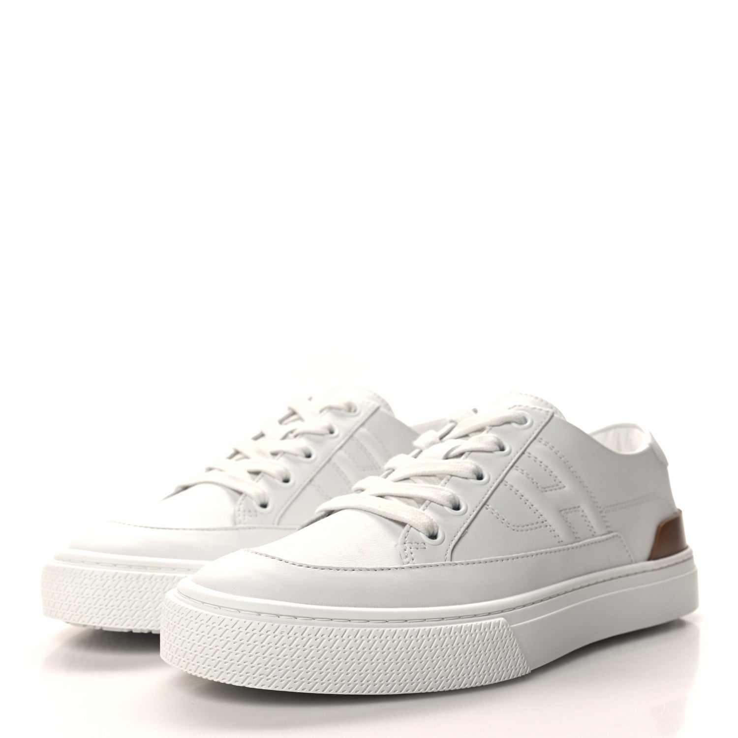 Hermes Calfskin Deep Sneakers 37.5 White Naturel 3 of 9