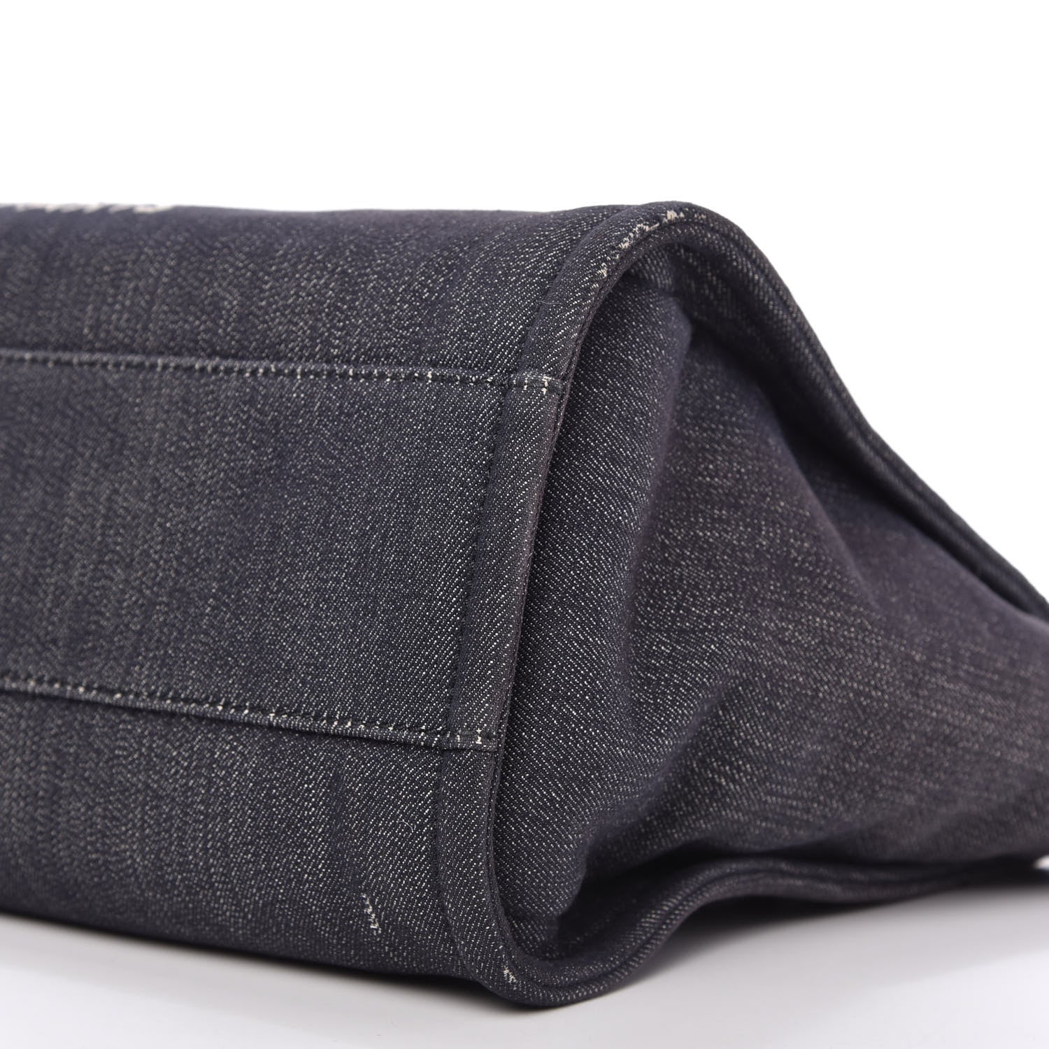 Chanel Denim Small Deauville Tote Dark Blue 7 of 10