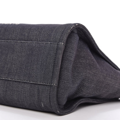Chanel Denim Small Deauville Tote Dark Blue 7 of 10
