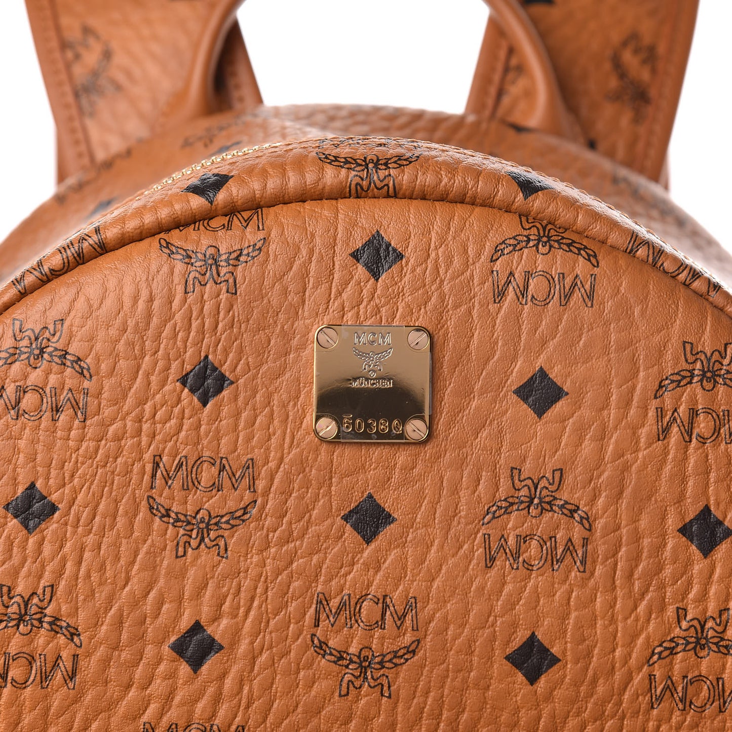 Visetos Medium Side Studs Stark Backpack Cognac
