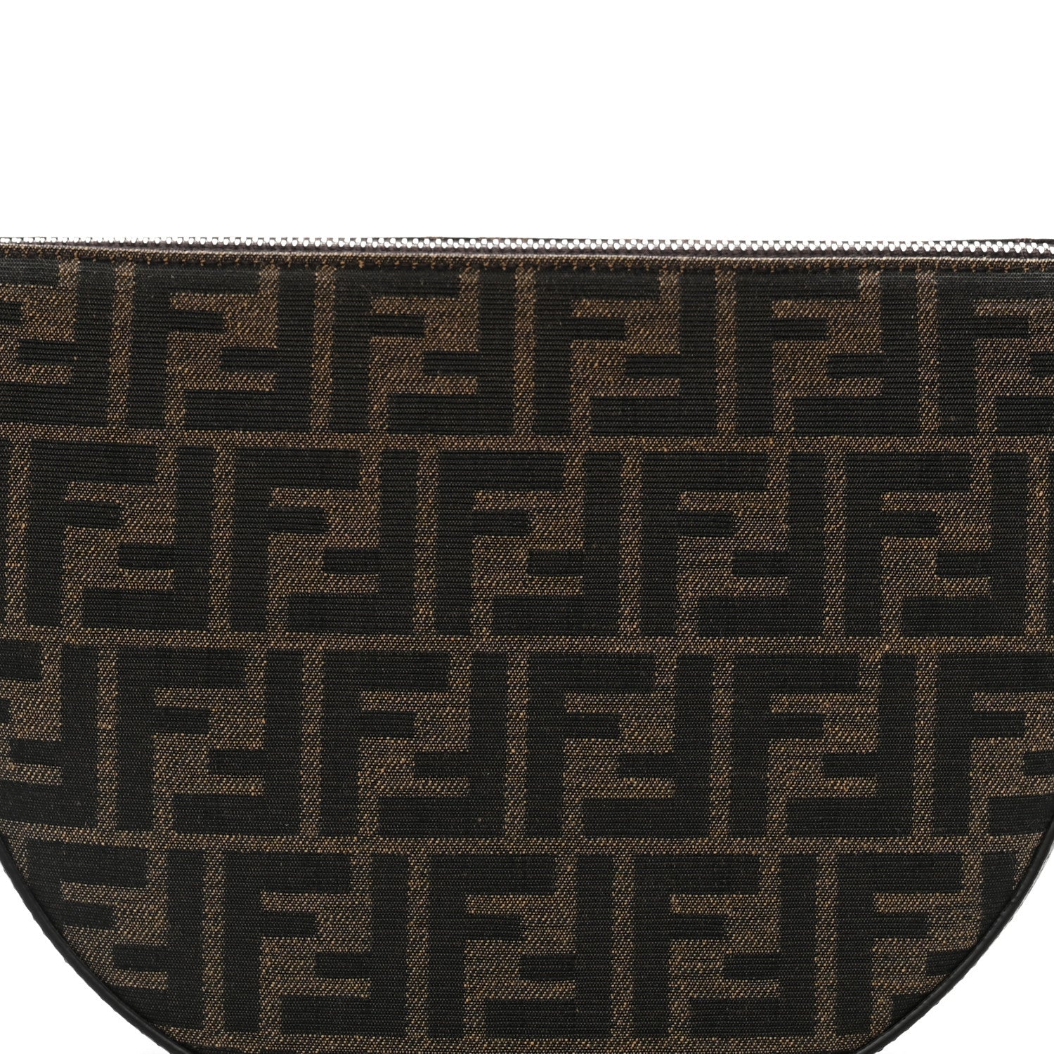 Fendi Fabric Jacquard FF Melon Bag Tobacco Black 7 of 9