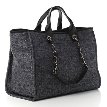Chanel Lurex Boucle Medium Deauville Tote Black 3 of 9