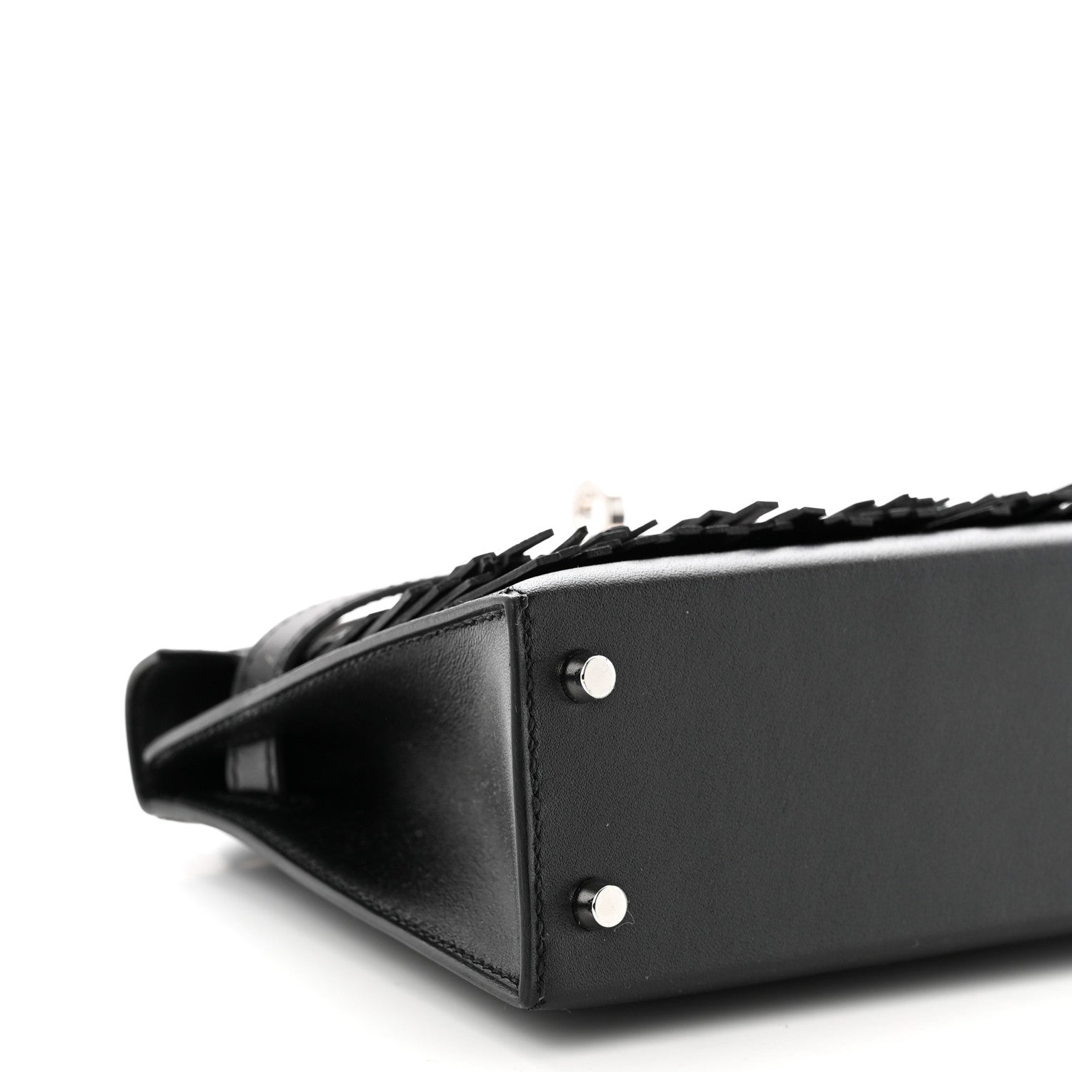 Hermes Tadelakt Sombrero Box Pampilles Mini Kelly Sellier 20 Black 14 of 19