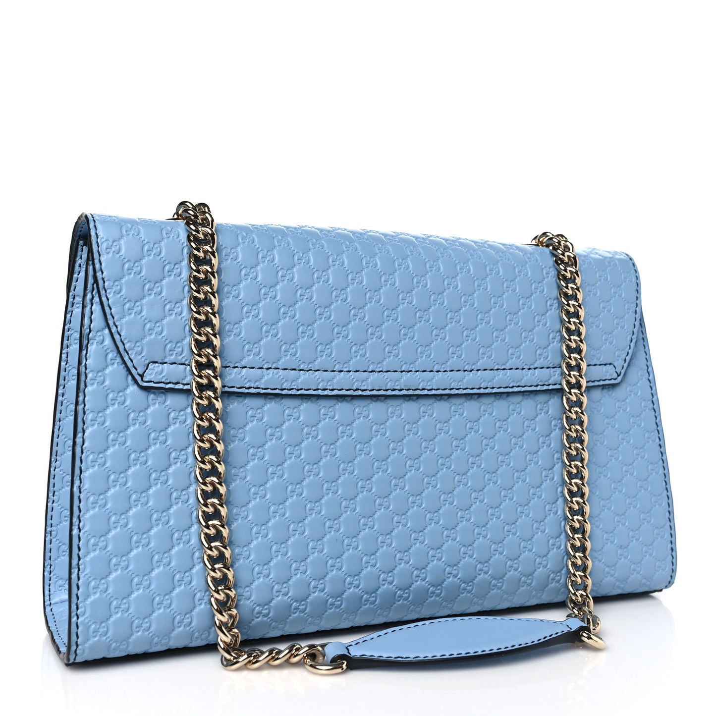 Microguccissima Medium Emily Chain Shoulder Bag Mineral Blue