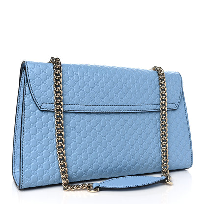 Gucci Microguccissima Medium Emily Chain Shoulder Bag Mineral Blue 3 of 12