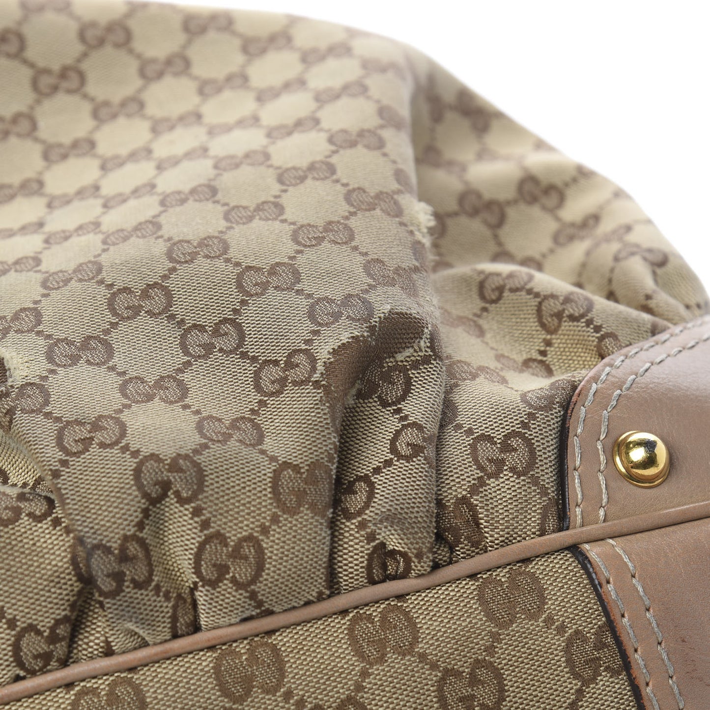Monogram Large Jockey Hobo Beige