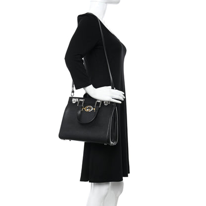 Gucci Grainy Calfskin Small Zumi Top Handle Bag Black 2 of 11