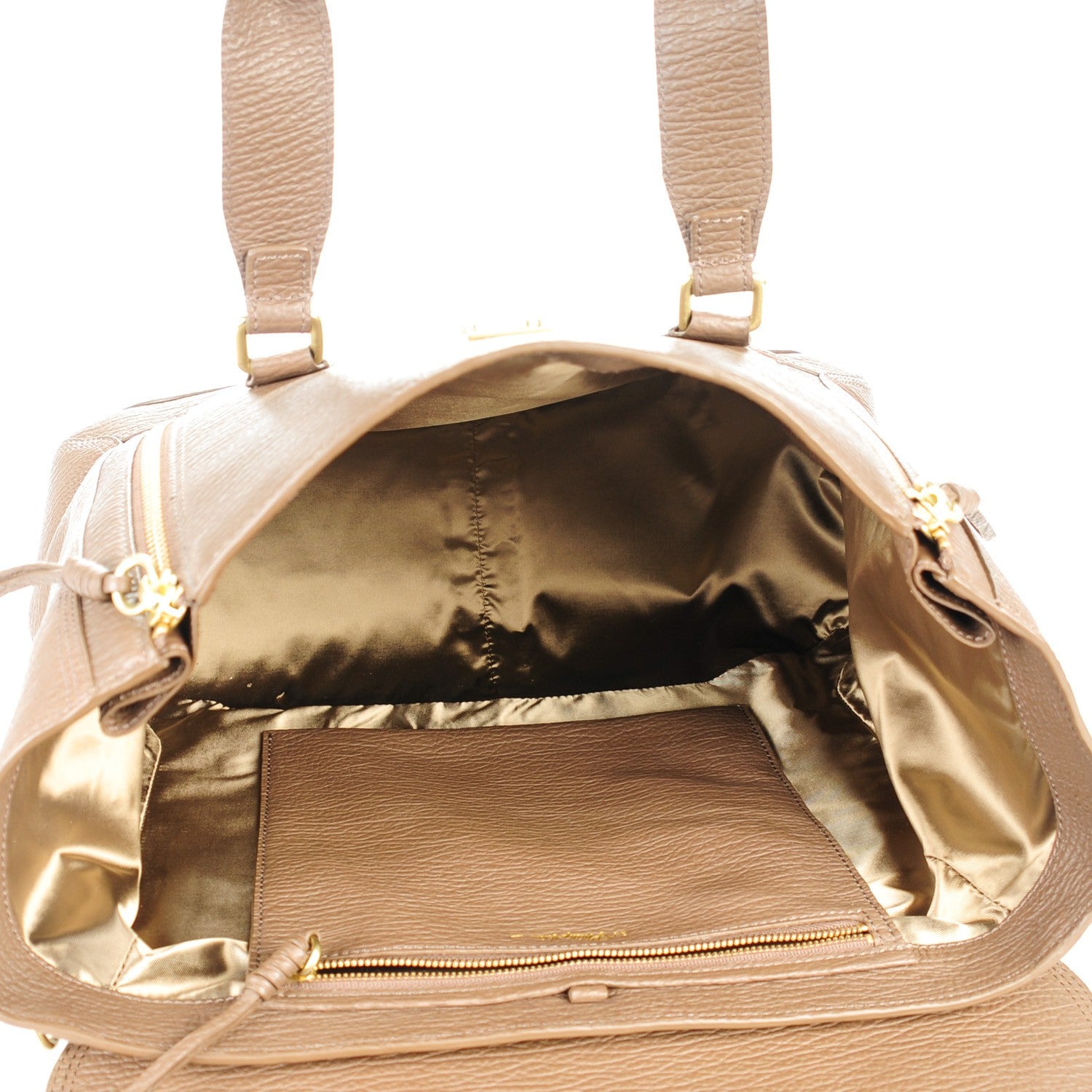 3.1 Phillip Lim 3.1 Textured Calfskin Large Pashli Satchel Taupe 5 of 8