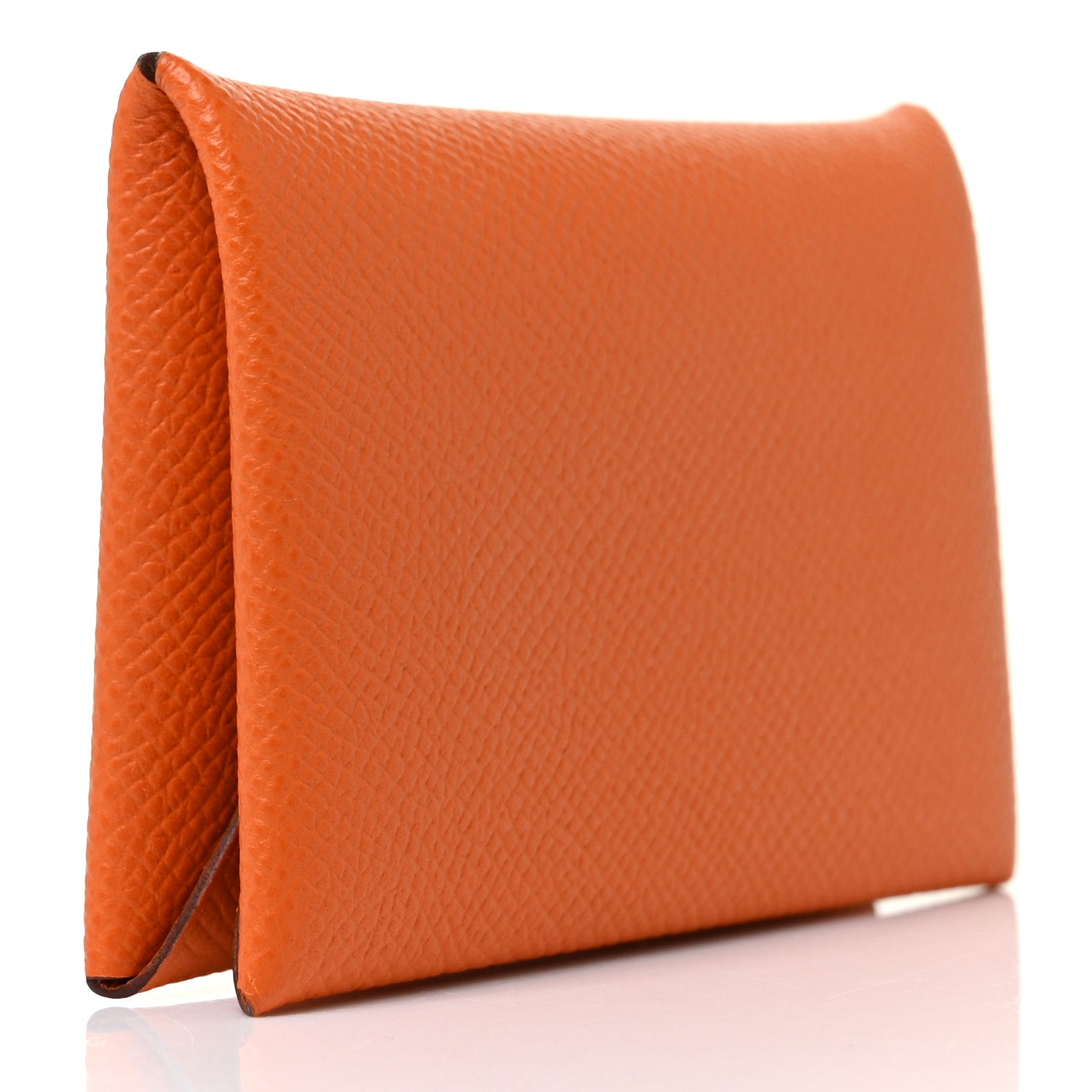 Hermes Epsom Calvi Card Case Orange 3 of 9
