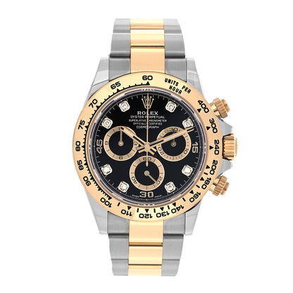 Rolex Stainless Steel 18K Yellow Gold Diamond 40mm Oyster Perpetual Cosmograph Daytona Watch Black 116503 1 of 5