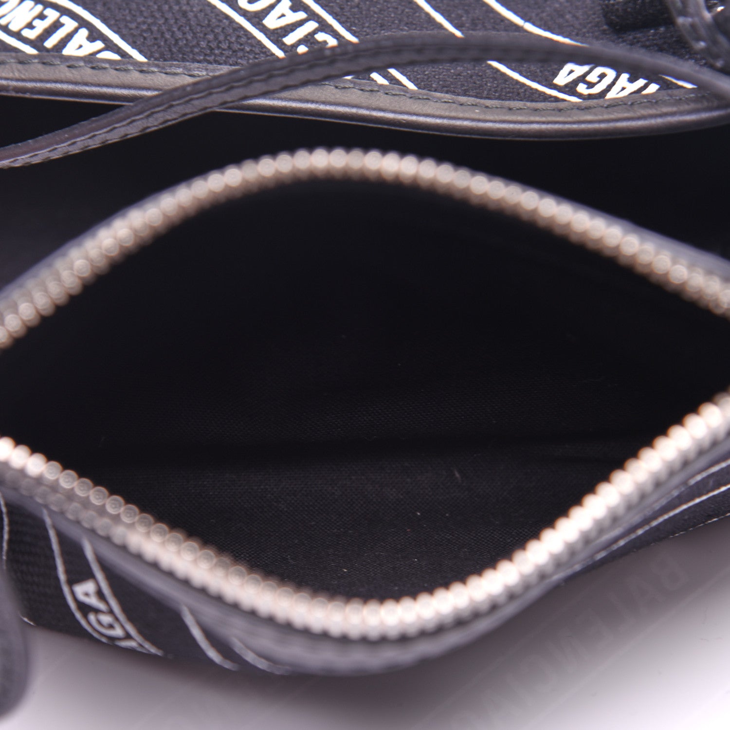 Balenciaga Cotton Canvas Calfskin Logo Print Navy Cabas XS Black White 13 of 13