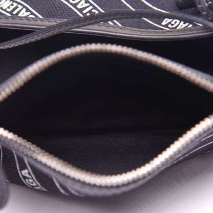 Balenciaga Cotton Canvas Calfskin Logo Print Navy Cabas XS Black White 13 of 13