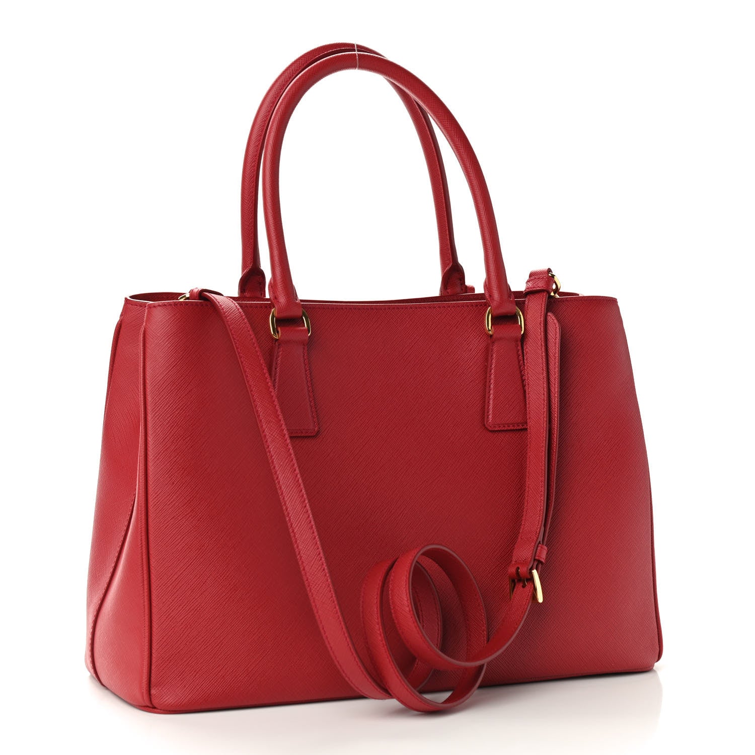 Prada Saffiano Lux Medium Tote Fuoco 3 of 8