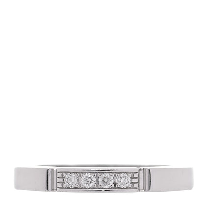 Cartier 18K White Gold Diamond Maillon Panthere Wedding Band Ring 47 4 1 of 6