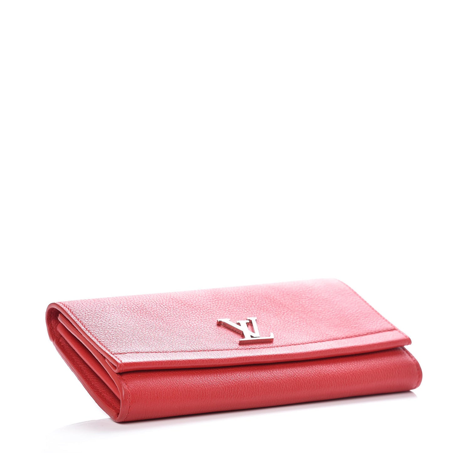Calfskin Lockme II Wallet Rubis