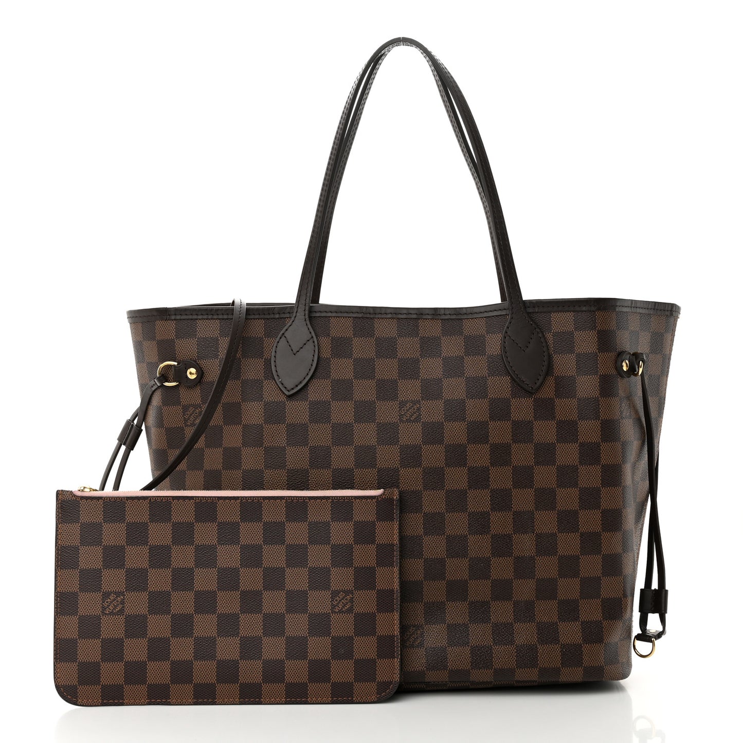 Damier Ebene Neo Neverfull MM Rose Ballerine
