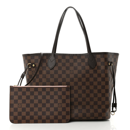 Louis Vuitton Damier Ebene Neo Neverfull MM Rose Ballerine 3 of 14