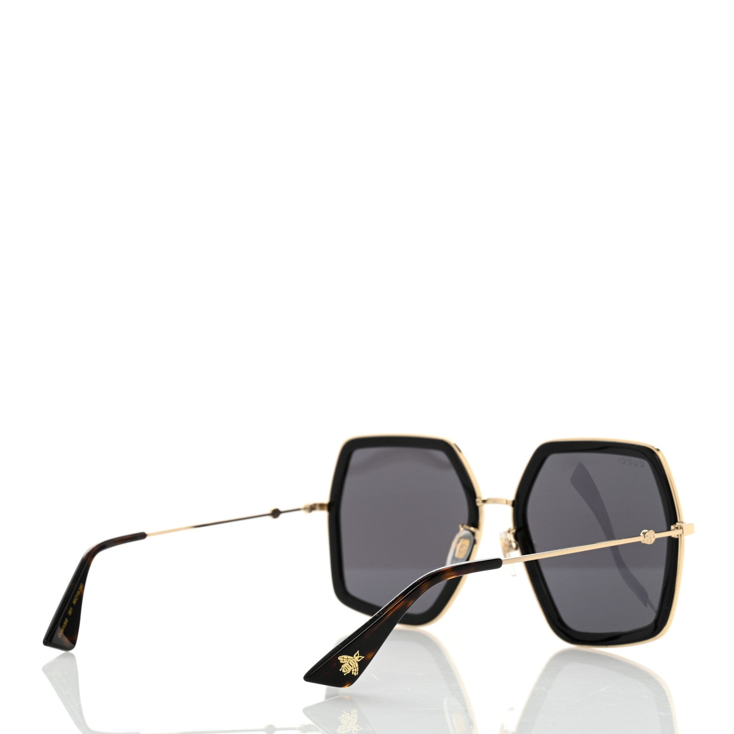 Gucci Acetate Oversize Square Frame GG0106S Sunglasses Black 4 of 7