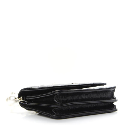 Chanel Calfskin Quilted Mini Maxi Pearls Wallet On Chain WOC Black 4 of 9