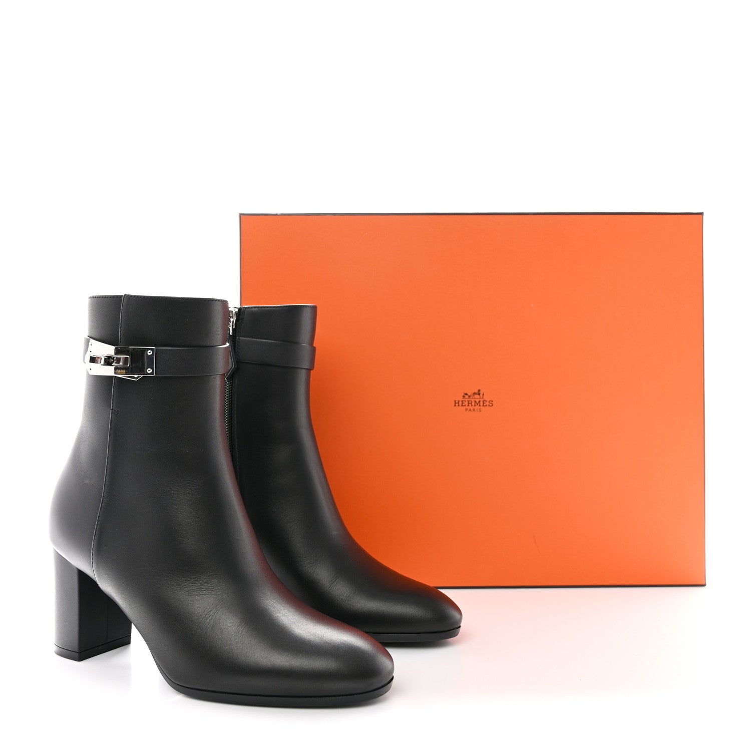 Hermes Calfskin Saint Germain Ankle Boots 35.5 Black 9 of 9