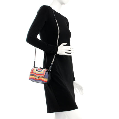 Fendi Vitello Dolce Hypnotic Micro Double Baguette Multicolor Blue Notte 2 of 6