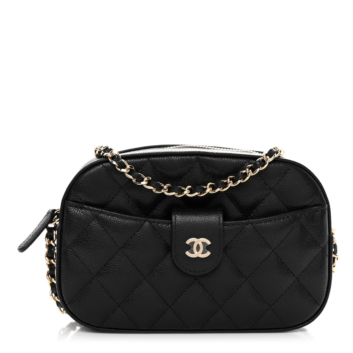 Chanel Caviar Quilted Chain Camera Bag Black 1 of 11