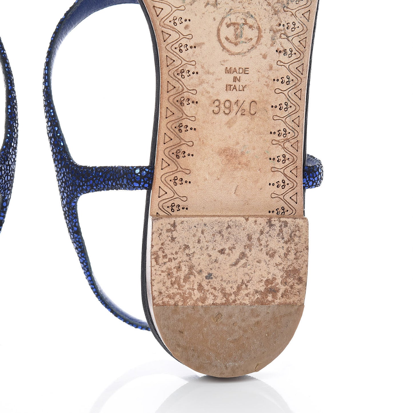 Glitter CC Thong Sandals 39.5 Dark Blue