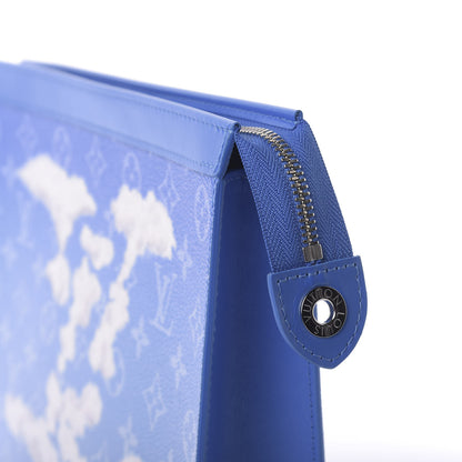 Louis Vuitton Monogram Clouds Pochette Voyage MM A4 Blue 7 of 10