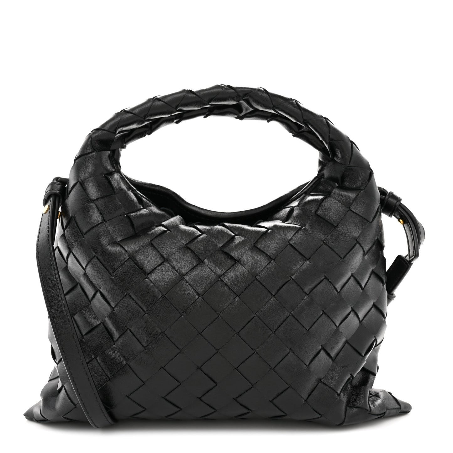Calfskin Intrecciato Mini Hop Black
