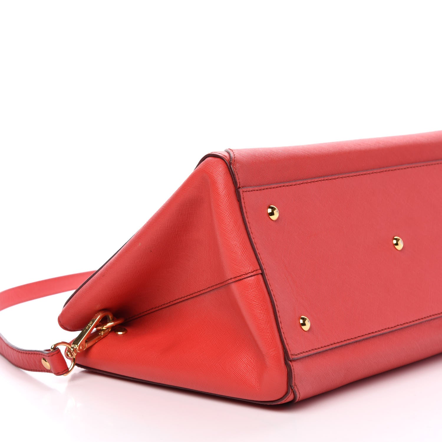 MCM Saffiano Nuovo Tote Hot Coral 7 of 14