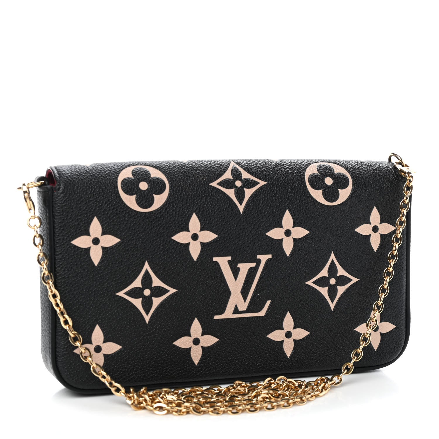 Louis Vuitton Empreinte Monogram Giant Felicie Pochette Black Beige 3 of 8